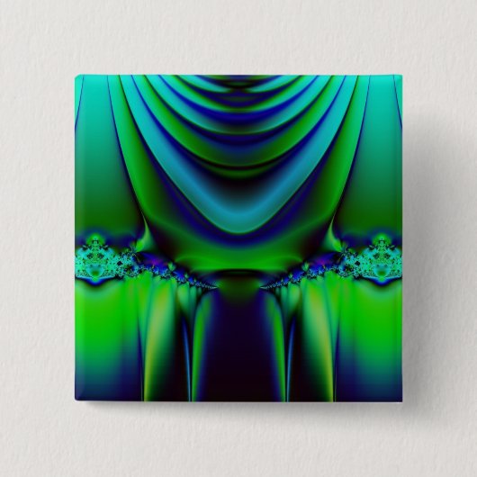 劇的なフラクタルボタン 缶バッジ (正面)