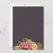 劇的なフローラカップルウェディングシャワー招待状 招待状 (裏面)