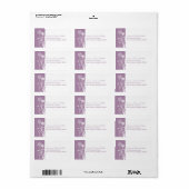 劇的なフローラ渦巻き住所 シール、紫 ラベル (フルシート)