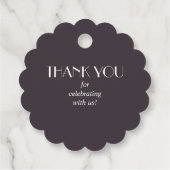 劇的なフローラ結婚式の引き出物ラベル フェイバータグ (裏面)