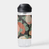 劇的なヴィンテージ日本の菊フローラ ウォーターボトル (背面)