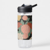 劇的なヴィンテージ日本の菊フローラ ウォーターボトル (左面)