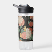 劇的なヴィンテージ日本の菊フローラ ウォーターボトル (右面)