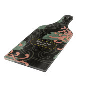 劇的なヴィンテージ日本の菊フローラ カッティングボード (角)