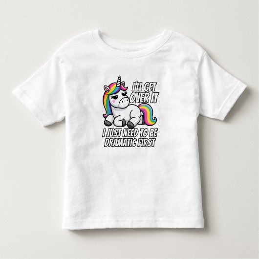 劇的な一角獣のスタイル トドラーTシャツ (正面)
