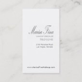 劇的な唇のメーキャップアーティストの名刺 名刺 (裏面)