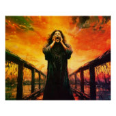 劇的な夕日に男を叫ぶ ポスター (正面)