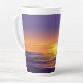 劇的な夕日 カフェラテマグ (左アングル)