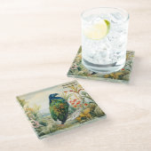 劇的な手色彩の鮮やかのニコ鳩 ガラスコースター (アングル)