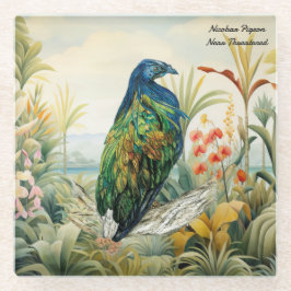 劇的な手色彩の鮮やかのニコ鳩 ガラスコースター