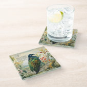 劇的な手色彩の鮮やかのニコ鳩 ガラスコースター (アングル)