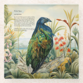 劇的な手色彩の鮮やかのニコ鳩 ガラスコースター