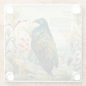 劇的な手色彩の鮮やかのニコ鳩 ガラスコースター (裏面)