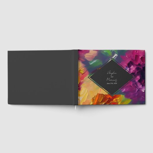 劇的な数々のフローラ色の結婚植物 ゲストブック (全面)