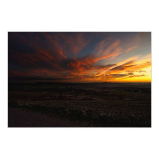 劇的な日の出 フォトプリント            (正面)