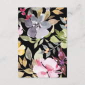 劇的な水彩花模様結婚の詳細 エンクロージャーカード (裏面)