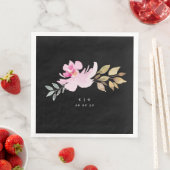 劇的な水色の花模様結婚ズモノグラム (インサイチュ)