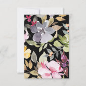 劇的な水色の花模様結婚ズ 出欠カード (裏面)