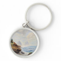 劇的な波が岩の多い海岸を打つ