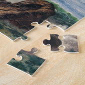 劇的な波が岩の多い海岸を打つ ジグソーパズル (側面)