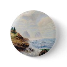 劇的な波が岩場の海岸のピンを打つ