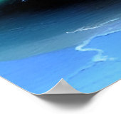 劇的な海波と日没の反射 ポスター (角)