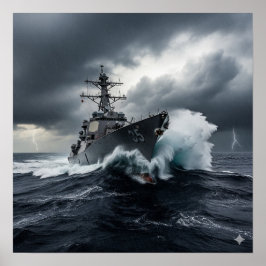 劇的な海軍駆逐艦 ポスター