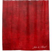 劇的な深紅シャワグランジーカーテン シャワーカーテン (正面)