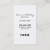 劇的な目のメーキャップアーティスト|の赤 名刺 (裏面)