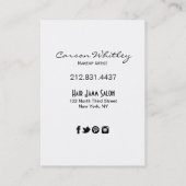 劇的な目のメーキャップアーティスト|の赤 名刺 (裏面)