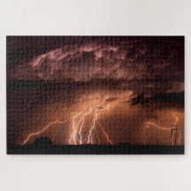 劇的な稲妻のビームパノラマ