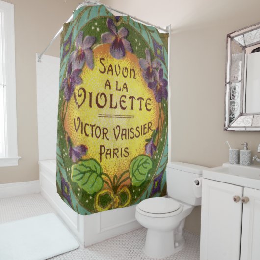 劇的な美女の新紀元のフランスのなすみれ色の香水 シャワーカーテン (インサイチュ)
