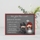 劇的な舞台での秘密結婚 / 披露宴のお知らせ 招待状 (スタンド正面)