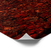 劇的な赤い霧の冬の雪のない森 ポスター (角)