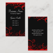 劇的な赤の渦巻:: 名刺のテンプレート 名刺 (正面/裏面)