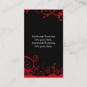 劇的な赤の渦巻:: 名刺のテンプレート 名刺 (裏面)