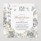 劇的な銀のフローラブライダルシャワー(郵便) (正面/裏面)