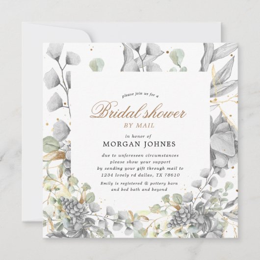 劇的な銀のフローラブライダルシャワー(郵便) (正面)