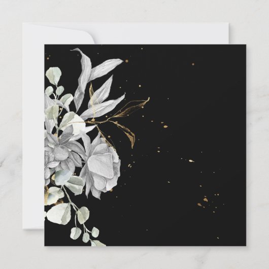 劇的な銀のフローラブライダルシャワー(郵便) (裏面)