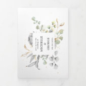 劇的な銀フローラ3倍結婚式招待状 三つ折り招待状 (カバー)