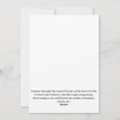 劇的に曇った空の下の乾燥した風景 シーズンカード (裏面)