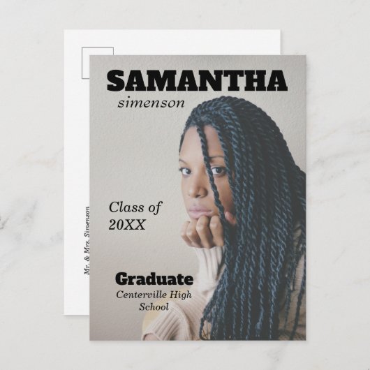 劇雑誌スタイル卒業パーティー 案内ポストカード (正面/裏面)