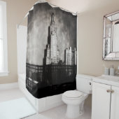 力およびライト建物、グランジなカンザスシティ シャワーカーテン (インサイチュ)