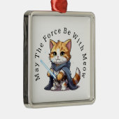 力がニャーと共にあればいいのに メタルオーナメント (右)