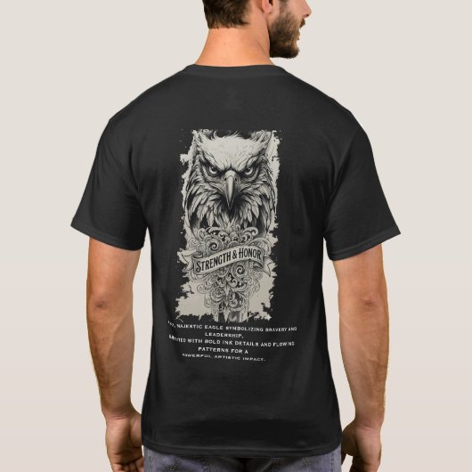 力と名誉 Tシャツ (裏面)