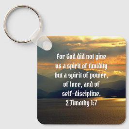 力と愛の神の霊2 Timothy 1:7聖書 キーホルダー