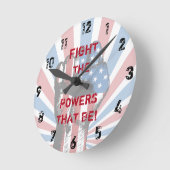 力と戦え！ ラージ壁時計 (傾斜)