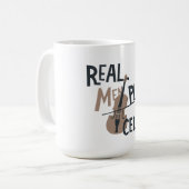 力のストリングス実在トメン遊チェロ コーヒーマグカップ (正面左)