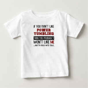 力のタンブリングのカッコいいを好まなければ ベビーTシャツ