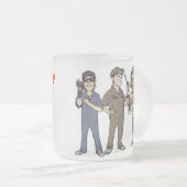 力のデュオ修理マグ フロストグラスマグカップ (正面右)